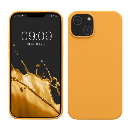 Kryt Kwmobile pro Apple iPhone 14, oranžový, silikonový, KWM000016NI040C