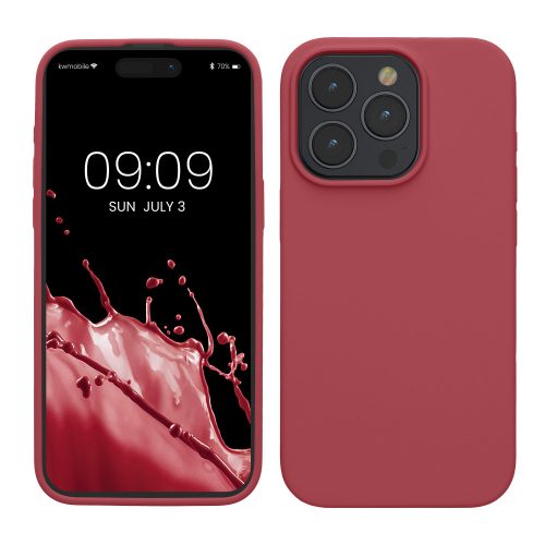 Kryt Kwmobile pro Apple iPhone 15 Pro Max, tmavě růžový, silikon, KWM000020CD018C