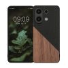 Kryt Kwmobile pro Xiaomi Redmi Note 13, hnědý/černý, dřevo, KWM000020NJ001C