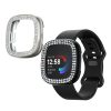 Sada 2 pouzder Kwmobile pro Fitbit Versa 4/Sense 2, černá/stříbrná, plast, KWM000024ZJ002C