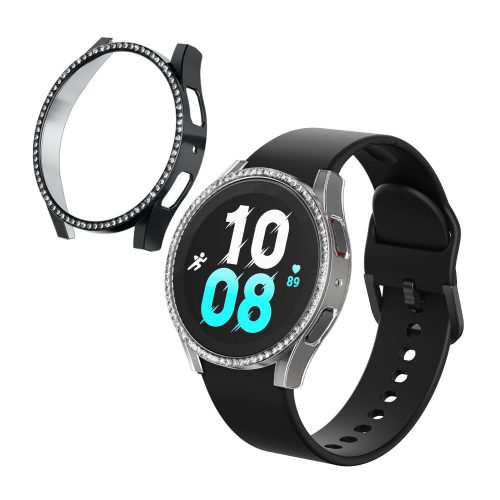 Sada 2 ks pouzder Kwmobile pro Samsung Galaxy Watch 5, průhledná/černá, plast, KWM000024ZL002C