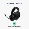 Sada 2 ušních polštářků Kwmobile pro Kingston HyperX Cloud Stinger 2, černá, ekokůže, KWM000025HW001C