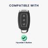 Kryt na klíče od auta Kwmobile pro Hyundai 3 Buttons - Keyless Go, průhledný/černý, silikon, KWM000025JI001C