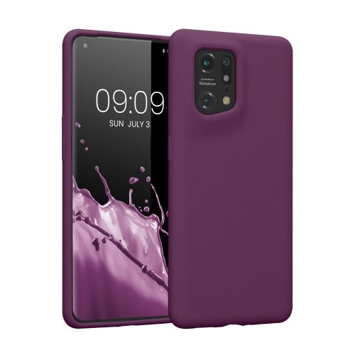 Pouzdro Kwmobile pro OPPO Find X5, silikonové, fialové, 57629.187