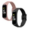 Sada 2 řemínků pro Samsung Galaxy Fit 2, Kwmobile, černá/růžová, silikonová, 53962.10