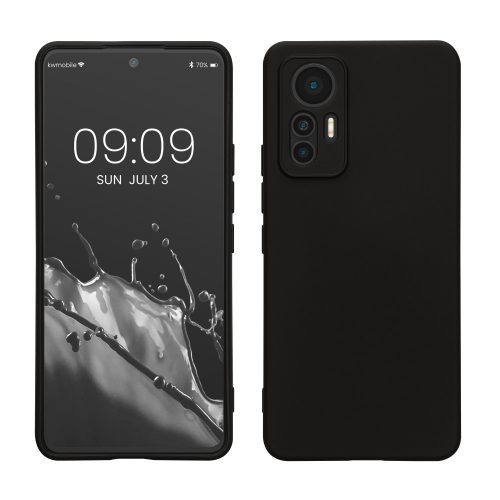 Kryt Kwmobile pro Xiaomi 12 Lite, silikonový, černý, 59405.01