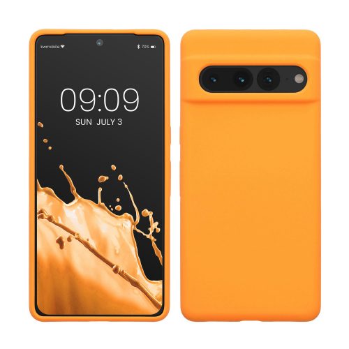 kwmobile pouzdro pro Google Pixel 7 Pro, silikonové, oranžové, 59452.150