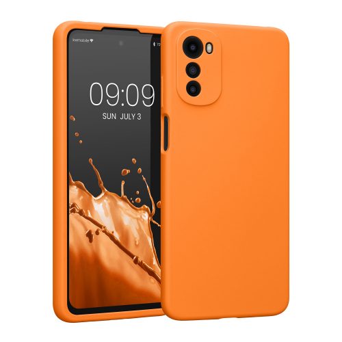 kwmobile pouzdro pro Motorola Moto E32/Moto E32s, silikonové, oranžové, 59480.150