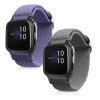 Sada 2 řemínků pro Garmin Venu Sq/Venu Sq Music, Kwmobile, Purple/Grey, Nylon, 59528.02