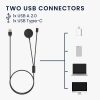 USB nabíjecí kabel pro Garmin Venu 2/Venu Sq Music/Venu Sq, Kwmobile, černý, plast, 59530.01