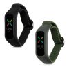 Sada 2 popruhů pro Oppo Band Sport, Kwmobile, Black/Green, Nylon, 59521.01