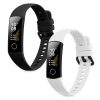 Sada 2 řemínků pro Honor Band 5/Band 4, Kwmobile, Black/White, Silikon, 59596.01