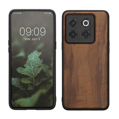 kw pouzdro na mobil pro OnePlus 10T, dřevo, hnědá/černá, 59641.18