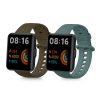 Sada 2 kwmobile řemínků pro Xiaomi Redmi Watch 2 Lite, Silicon, Brown/Green, 56911.08