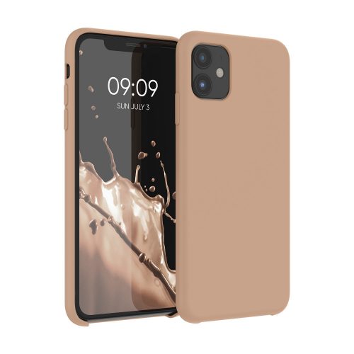 kwmobile pouzdro pro Apple iPhone 11, silikonové, hnědé, 49724.246