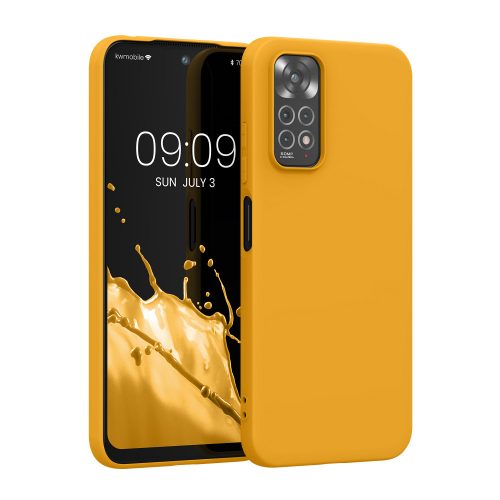 kwmobile pouzdro pro Xiaomi Redmi Note 11/Redmi Note 11S, silikonové, oranžové, 57368.191