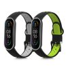 Sada 2 kwmobile pásků pro Xiaomi Mi Smart Band 6/Mi Band 6/Band 5, silikon, šedá/zelená, 59792.02