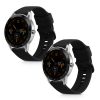 Sada 2 kwmobile řemínků pro Blackview X1 Smartwatch, silikonová, černá, 58170.04