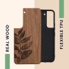 kwmobile pouzdro pro Samsung Galaxy S22, Wood, Brown, 58306.06