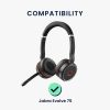 Sada 2 kwmobile sluchátek pro Jabra Evolve 75, ekokůže, černá, 59878.01