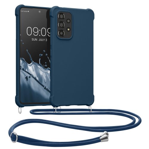 Nárazník kwmobile pro Samsung Galaxy A53 5G, silikonový, modrý, 58566.17