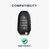 kwmobile Kryt na klíče od auta pro Opel 3 tlačítka - Keyless Go, silikonový, černo/bílý, 56976.02