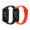 Sada 2 kwmobile pásků pro Xiaomi Redmi Smart Band Pro, silikon, černá/oranžová, 57425.05