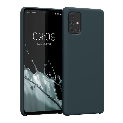 Pouzdro kwmobile pro Samsung Galaxy A71, silikonové, modré, 51209.202