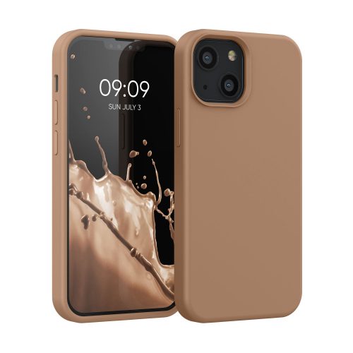 kwmobile pouzdro pro Apple iPhone 13 Mini, silikonové, hnědé, 55877.246