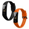 Sada 2 kwmobile řemínků pro Honor Band 5/Band 4, silikon, černá/oranžová, 59596.04