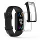 Sada 2 ks pouzder Kwmobile pro Fitbit Inspire 3/Inspire 2/Ace 3, silikonové, průhledné/černé, 53870.05