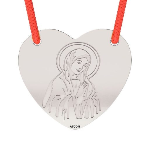 Stříbrný přívěsek se šňůrkou model Orthodox heart 1